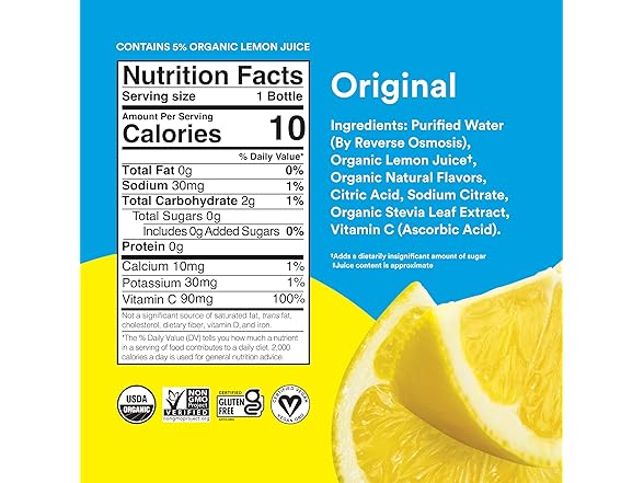 12PK Lemon Perfect Original, Flavored Lemon Water