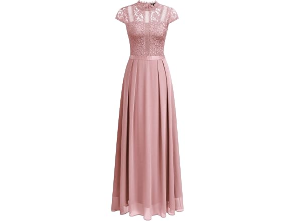 Miusol Women (L) Formal Scoop Neck Lace Maxi Dress