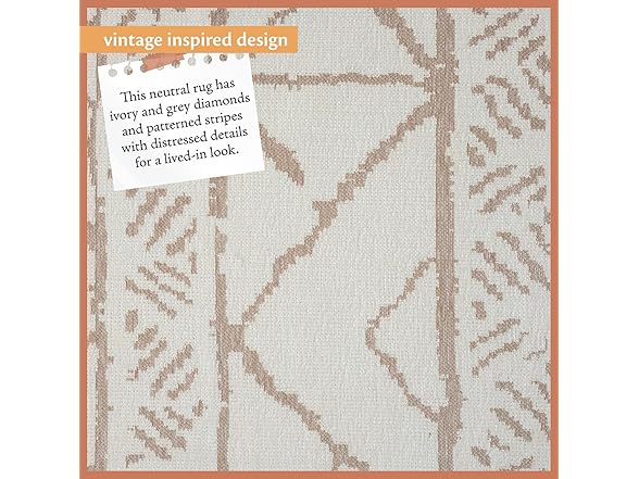 Indigo Ink Washable Area Rug, 6'x9'