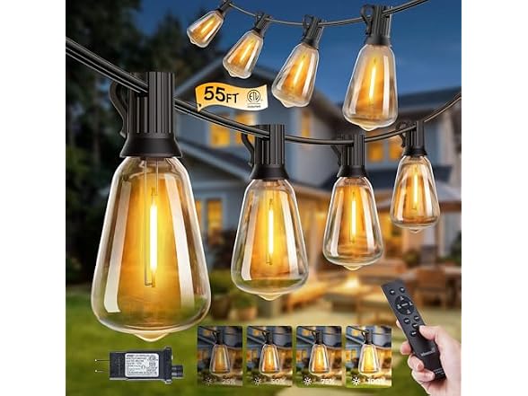 Minetom 152FT Outdoor String Lights with Remote