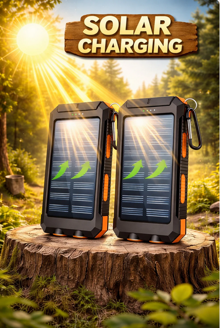 2-Pack 10,000mAh Portable Solar Charger - Gallery 16