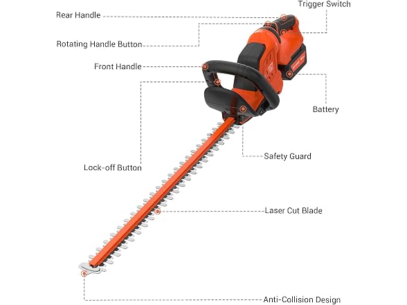 PAXCESS Upgraded Electric Cordless Hedge Trimmer - Gallery 2