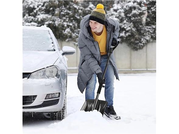 DHQEINK GAR-79 Telescopic Car Snow Shovel Scraper