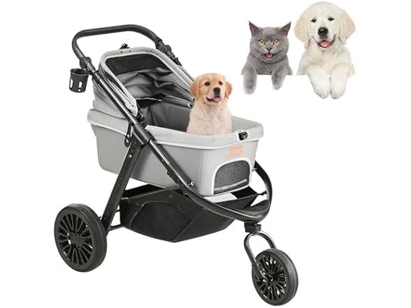 VEVOR Pet Stroller - 75 LB MAX