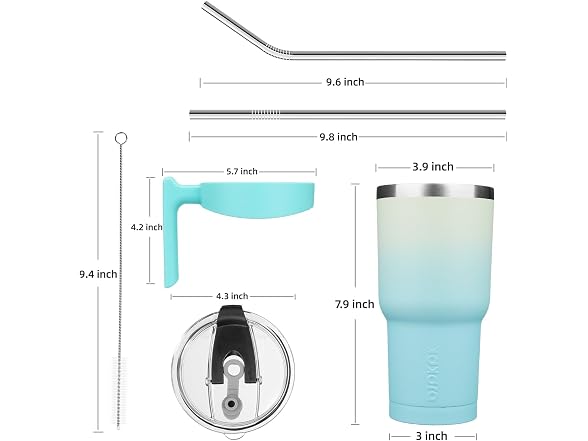 BJPKPK 30 oz Tumbler with Handle & Straw
