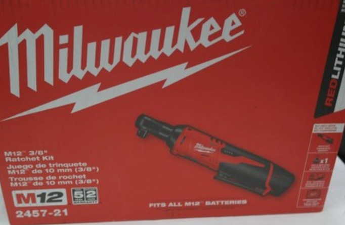 Milwaukee 2457-21 3/8-in Cordless M12 Ratchet Kit - Gallery 2