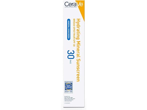 CeraVe Hydrating Mineral Sunscreen SPF 30 2.5 oz