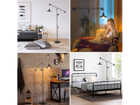Adjustable Industrial Floor Lamp