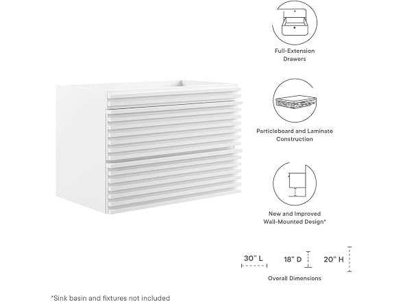 Modway Render 29" MDF Wood Wall-Mount