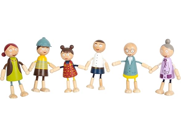 Small Foot Wooden Bending Doll Family