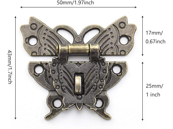 OZXNO Antique Latch Hasp, OZXNO 2-Pack