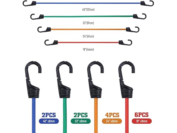 Otherya Bungee Cords 28pc Heavy Duty