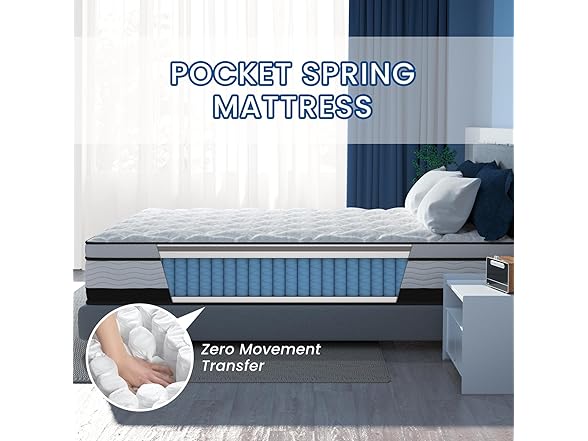 Maxzzz 14 inch Queen Hybrid Mattress