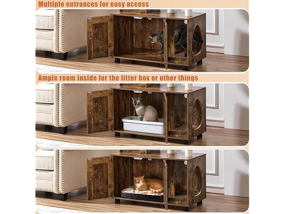Yaheetech Litter Box Enclosure with Cat Tree,