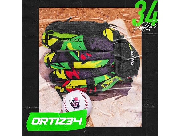 Ortiz34 9" Graffiti T-Ball Glove, Right Hand Throw
