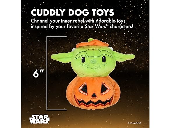 Star Wars Yoda Plush Dog Toy - Pumpkin Head