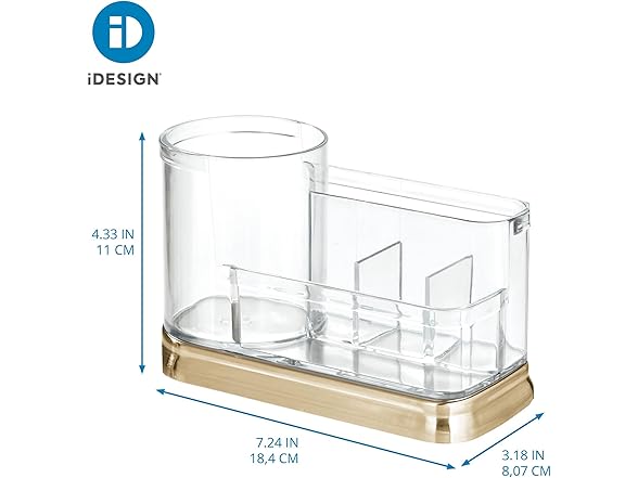 iDesign Divided Vanity Organizer for Bathroom
