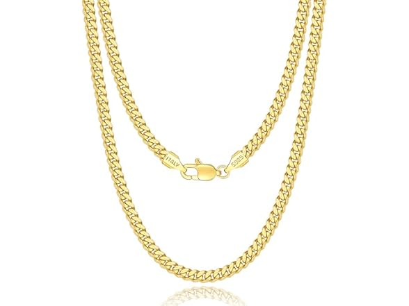 Eterjew Gold Chain Necklace 4mm 20"