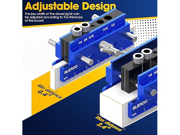 BLEKOO Self Centering Doweling Jig Kit
