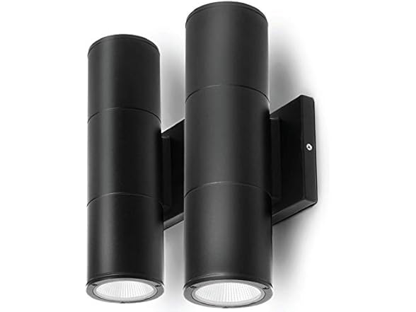 Home Zone 2PK LED Wall Sconce, Black