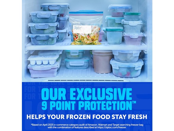 Ziploc 12 Freezer Bag Pint 20 CT Pack Of 12- 240 Total