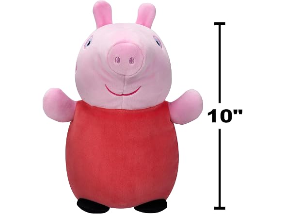 Squishmallows HugMees Original 10-Inch Peppa Pig