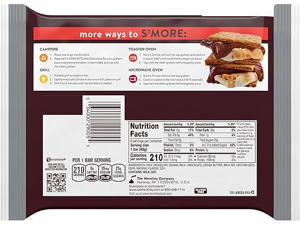 6Ct HERSHEY'S Milk Chocolate Candy Bars, 1.55 oz