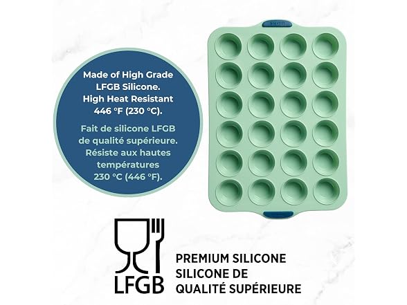 Starfrit 24-Cup Mini Muffin Pan Green