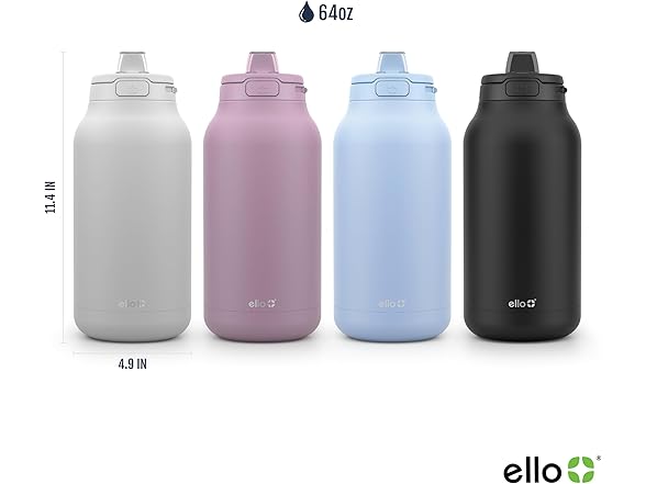 Ello Hydra 64oz Water Jug, Halogen Blue