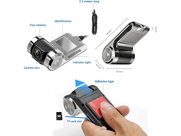 FBINSE APP-Auto-137 Dash Cam 720P for Android Car 