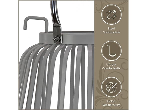 National Tree Company 11 in. Ribbed Candle Lantern