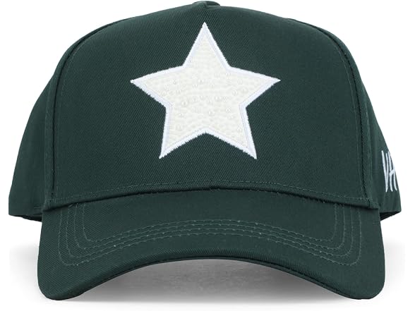 Pearl Star Western Retro Snapback Cap Green