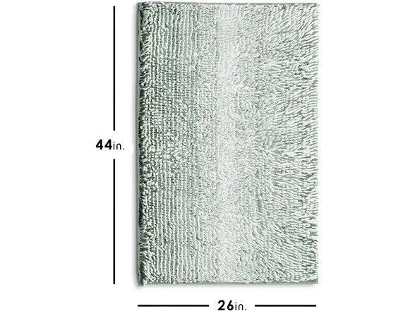 Hearth & Harbor Bathroom Rugs, Chenille- Ombre Green