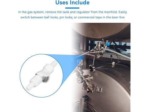 Hose Quick Connector, 5/16in Barb Plastic Tubing C