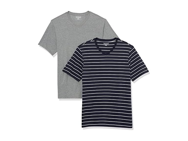 Heather Grey/Navy, Stripe
