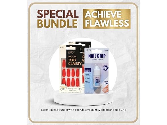 Ebin Mood Too Classy Naughty Nails 2 Pk and Grip