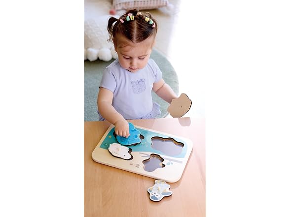 Hape x The Met Animal Friends Wooden Peg Puzzle