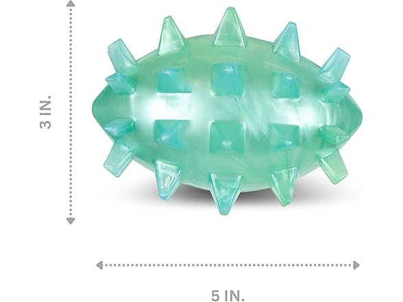 Bow-Wow Spiked Pearlescent Squeaky Dog Toy Football