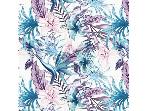 Purple Floral Peel and Stick Wallpaper 17.7inchX393.7inch