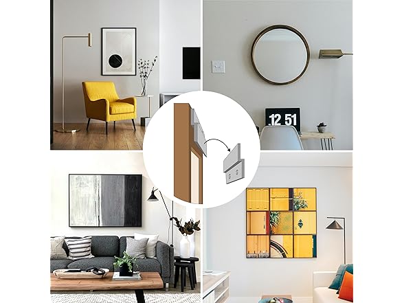 French Cleat 12" 2Pairs 100lb Mirror