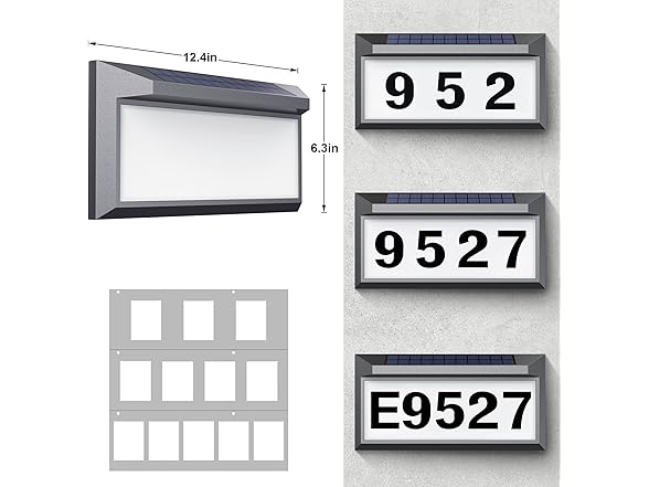 Solar Light Address Sign