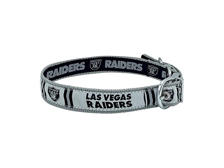 Pets First Las Vegas Raiders Reversible NFL Dog Collar Size Large, Premium Two-Sided Pet Collar with Your Favorite NFL Team!