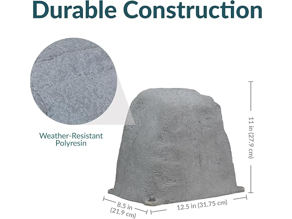 Sunnydaze 11” H Small Faux Landscape Rock Cover