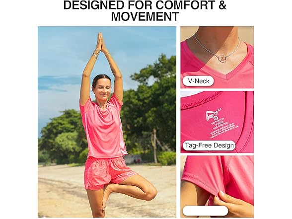 Kanu Coral/Pink Active Swim Top (S)