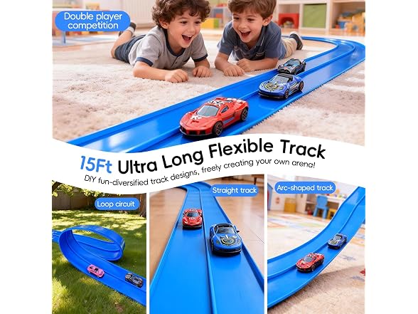 15 ft Flexible Race Track - Blue