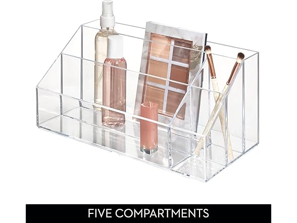 iDesign 5-Section Makeup Organizer Clear