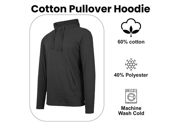 3Pk Asst Mens Cotton Pullover Hoodie