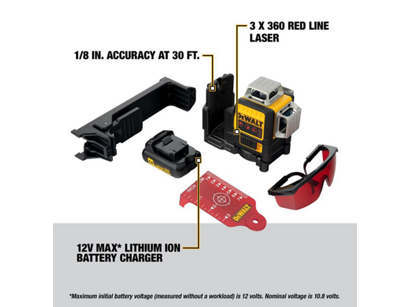 DEWALT DW089LR-K Laser Level 360 Self Leveling Kit