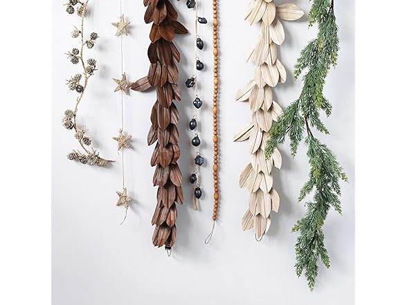 Creative Co-Op 84" L Faux Cedar Garland, Green