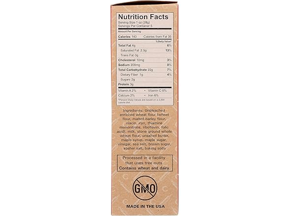 Shelburne Farms Castleton Salted Maple Crackers